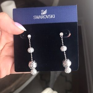 Swarovski Swan Drop Earrings